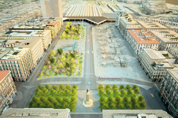 Piazza Garibaldi realizado por Dominique Perrault Architecture