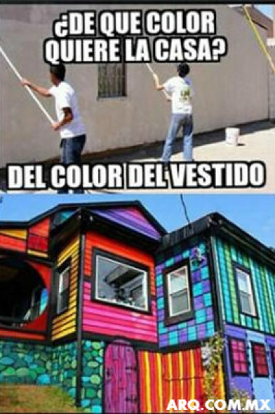 Humor en la arquitectura. De qué color es la casa