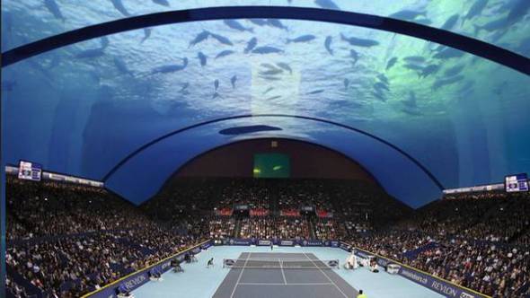 Cancha de tenis bajo el agua, el costoso capricho de Dubai