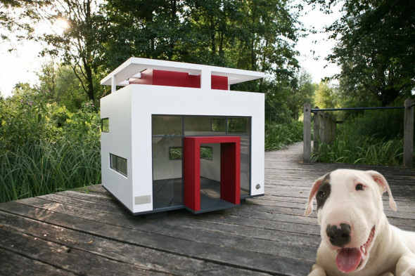Humor en la arquitectura. Casa para mascotas al estilo Le Corbusier