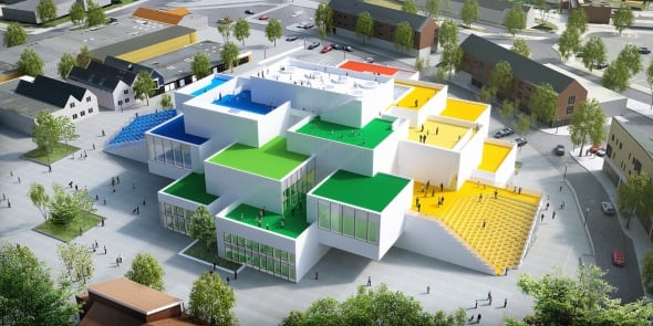 LEGO House, un edificio construido con 21 ladrillos blancos