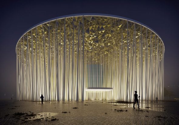 Teatro inspirado en un bosque de bamb