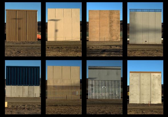 Fallan los 8 prototipos para el muro de Trump