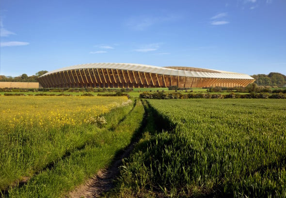 El primer estadio 100% de madera es diseñado por Zaha Hadid Architects