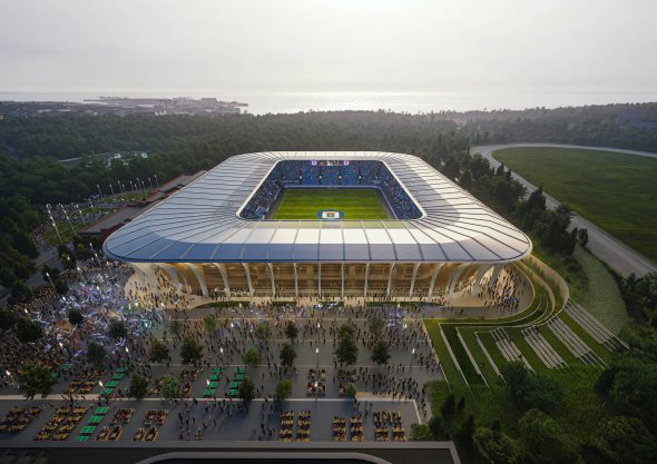 Zaha Hadid Architects gana el concurso para diseñar un estadio de fútbol en  Dinamarca