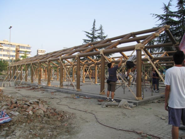 Arquitectura al instante: Escuela china construida con tubos de cartón