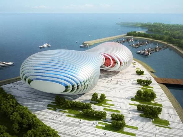 Propuesta Casa de Opera de Busan realizado por Peter Ruge Architekten