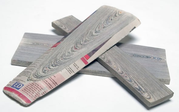 Newspaperwood, originales paneles de madera periódico