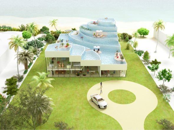 Propuestas para La casa con piscina en el techo. NL Architects