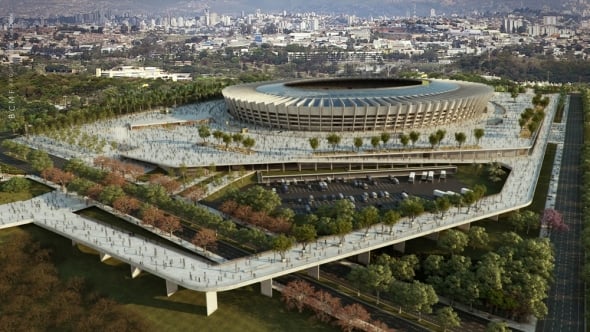 Los Estadios del Mundial de Fútbol Brasil 2014. Estadio Mineirao