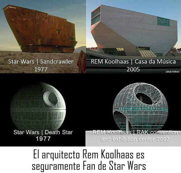 Humor en la Arquitectura. Rem Koolhaas Fan de Star Wars