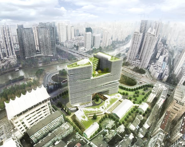 LYCS Architecture devela rascacielos relleno de elementos naturales en Hangzhou