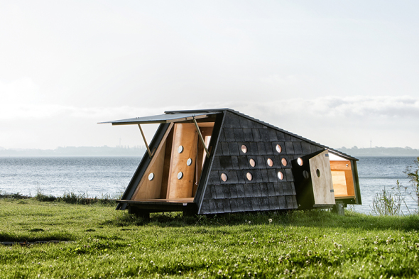 Refugios de madera para recorrer las islas de Dinamarca