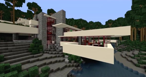 Las obras de Frank Lloyd Wright hechas en Minecraft