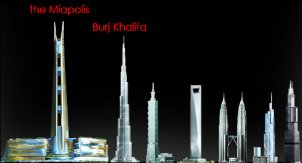 Miapolis Tower. El rascacielos que pudo desbancar al Burj Khalifa. Grandes proyectos que no se construyeron