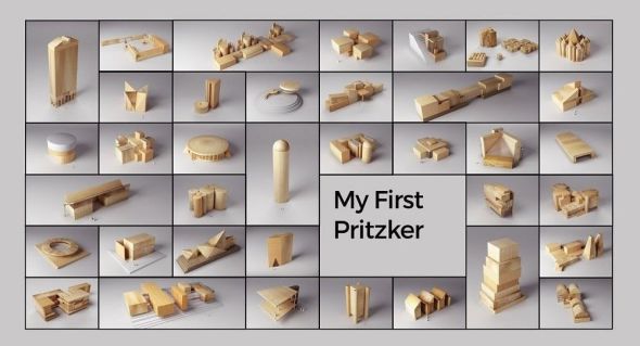 Obras de los ganadores del Pritzker creadas con piezas de madera