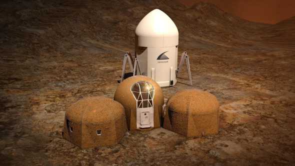 Viviendas impresas en 3D para vivir en Marte 