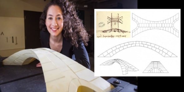 Ingeniera recién egresada del MIT recrea puente diseñado por Leonardo Da Vinci 