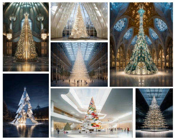 Árboles navideños diseñados por grandes arquitectos